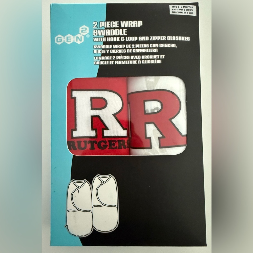 Gen2, NCAA, Rutgers 2 Piece Wrap Swaddle Set